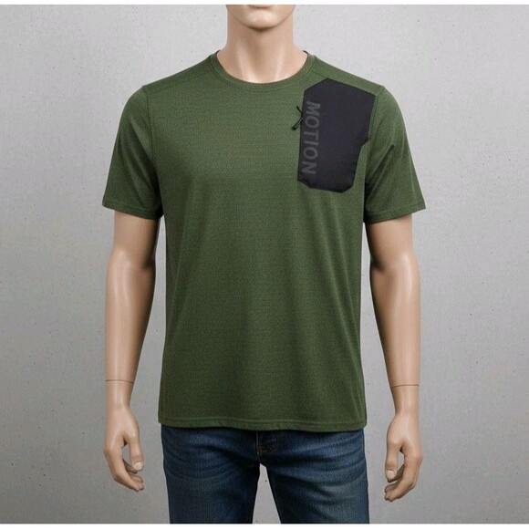 Eddie Bauer Shirt Mens Large Green Freedry Motion Outdoor Active Pocket Tee - Picture 13 of 13